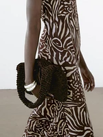Robe midi fluide imprimée