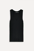 RIB KNIT SLEEVELESS TOP 50TH ANNIVERSARY