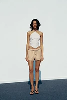 KNOTTED HALTER TOP