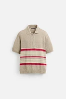 QUARTER ZIP KNIT POLO