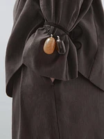 Blazer fluide en lin mélangé