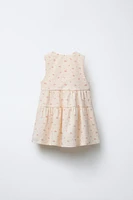 ROBE-SALOPETTE STRUCTURÉE À FLEURS