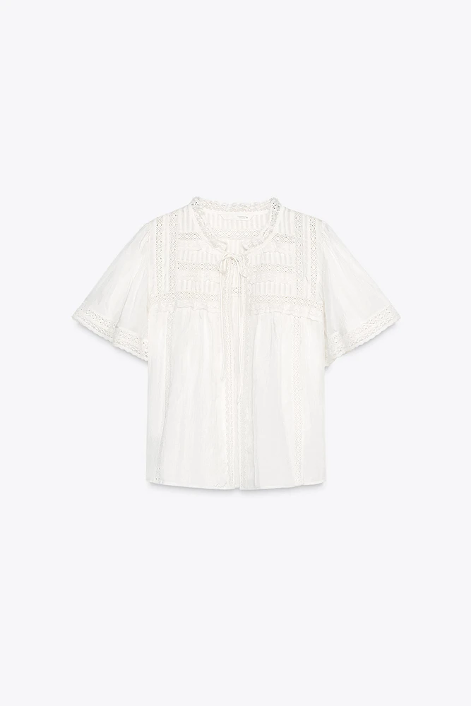 TOP SATINÉ DENTELLE ZW COLLECTION
