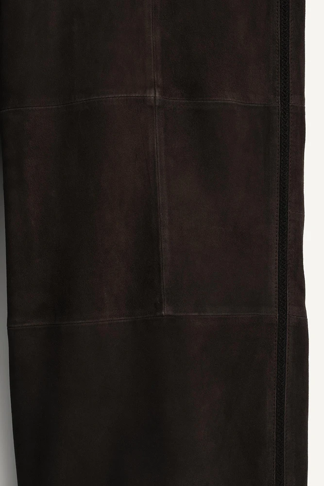 LIMITED EDITION SUEDE WIDE FIT PANTS
