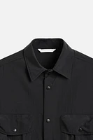 FLOWY UTILITY POCKET SHIRT
