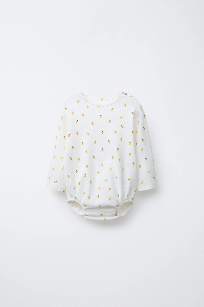LEMON TEXTURED BODYSUIT
