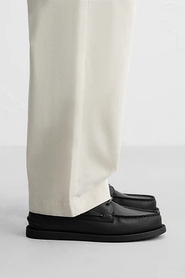 LEATHER DECK SHOES