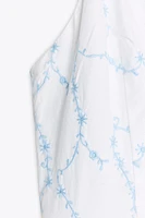 EMBROIDERED POPLIN DRESS
