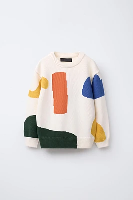 COLORBLOCK KNIT SWEATER
