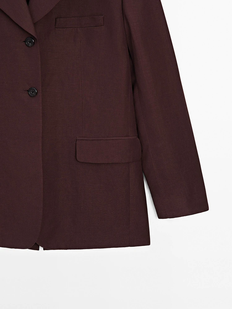 Blazer fluide lin