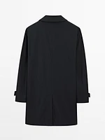 Technical fabric trench coat