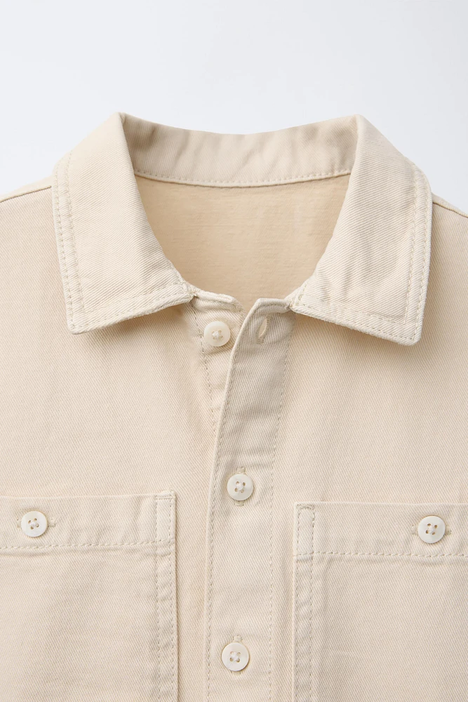 CHEMISE EN SERGE AVEC POCHES