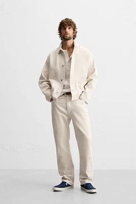 SURCHEMISE EN DENIM DÉLAVÉ