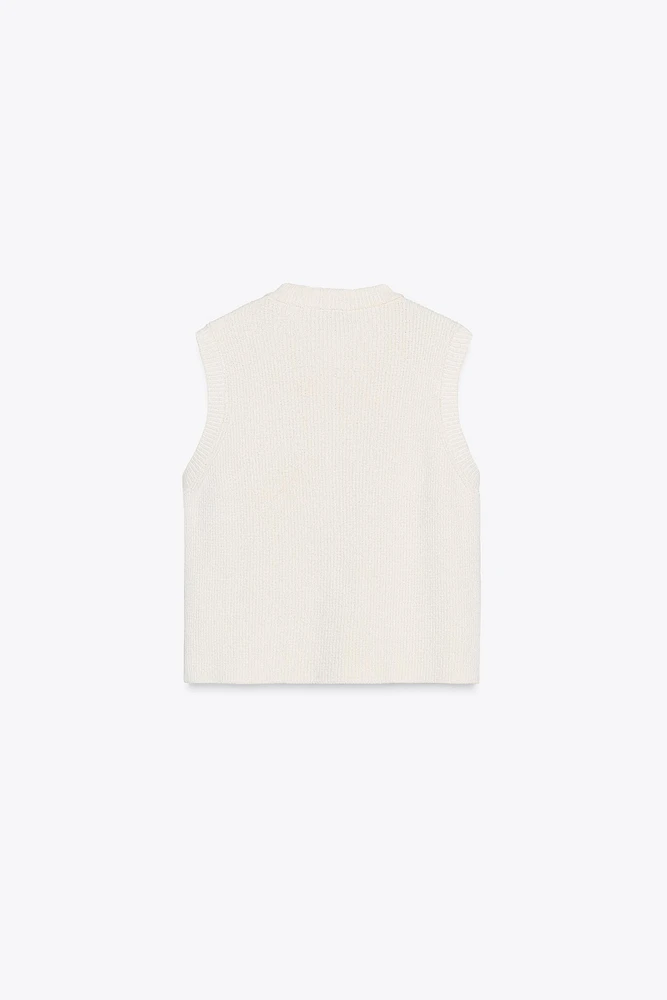 SMOOTH KNIT VEST TOP