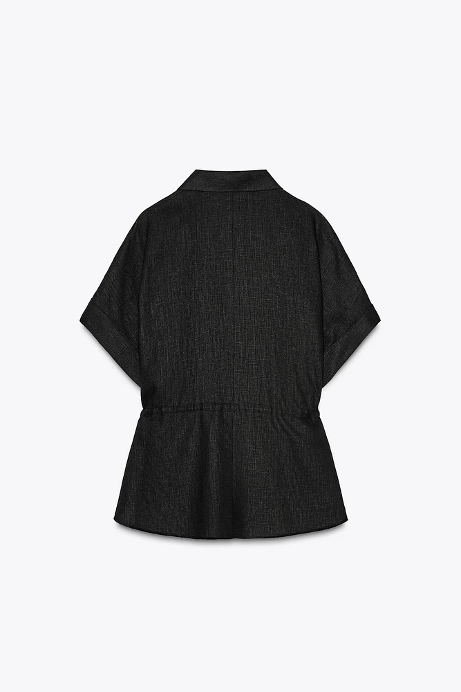 LINEN SAFARI SHIRT