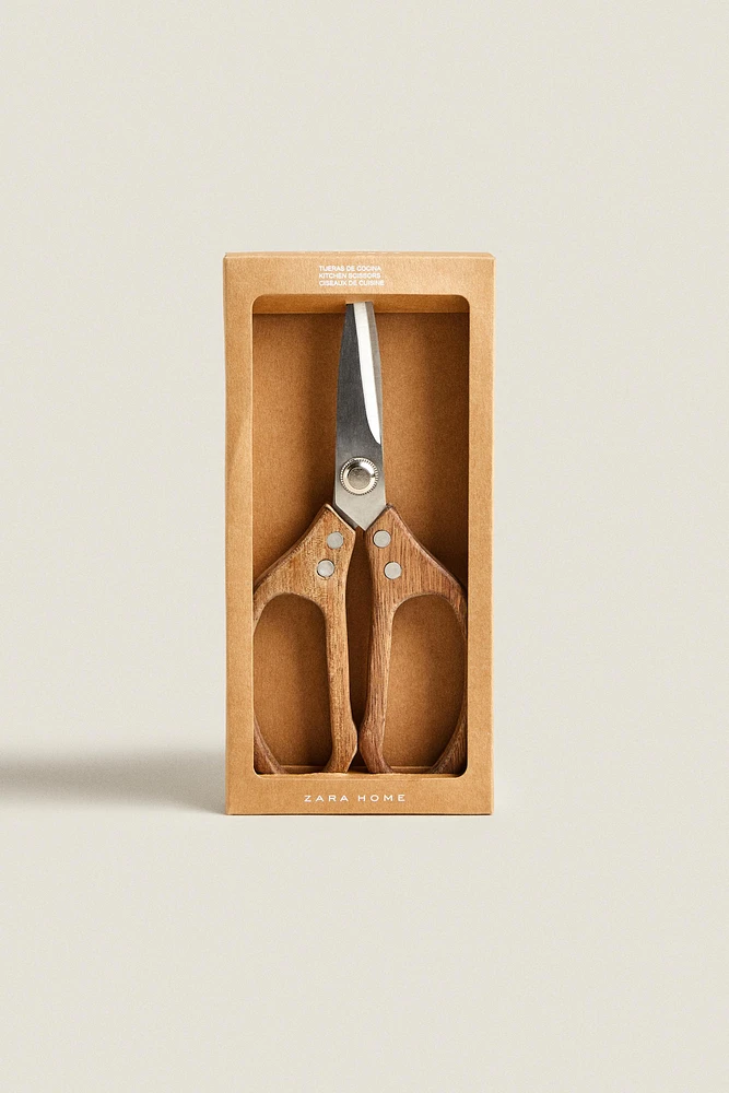 WOODEN KITCHEN SCISSORS