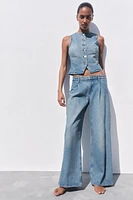 JEAN Z1975 COUPE LARGE À TAILLE HAUTE ET PINCES