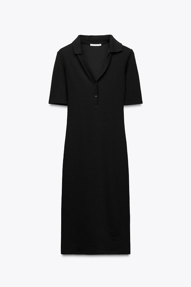 Zara INTERLOCK POLO COLLAR DRESS at Mall of America in Bloomington, MN