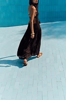 SMOCKED HALTER DRESS