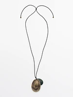 Almond pendant necklace