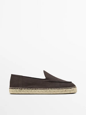 Espadrilles avec bord mocassin
