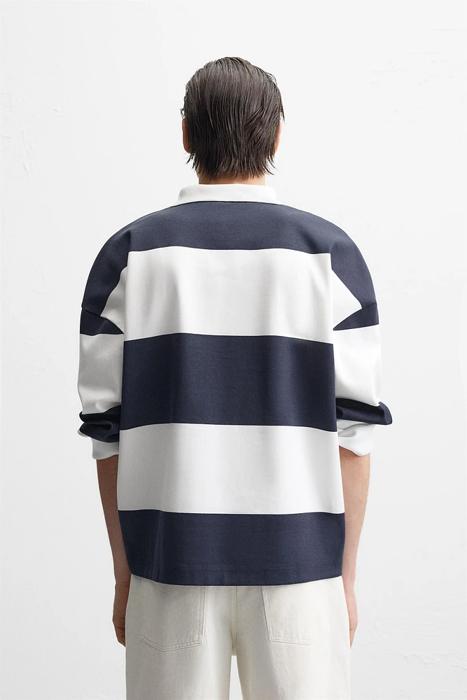 PRINTED STRIPED POLO SHIRT