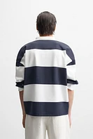 PRINTED STRIPED POLO SHIRT