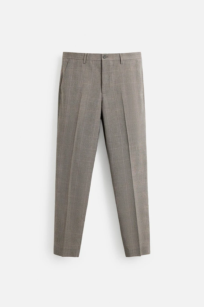 PLAID SUIT PANTS