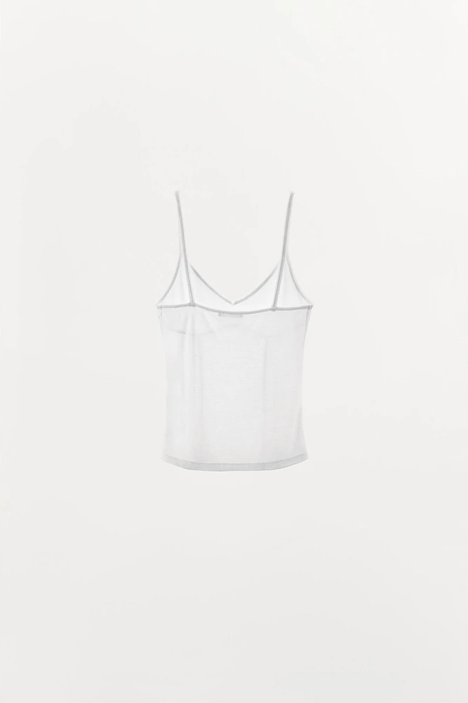 STRAPPY TOP WITH SEAMS