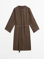 100% linen shirt dress