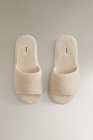 CHAUSSONS FLATFORM TISSU BOUCLÉ
