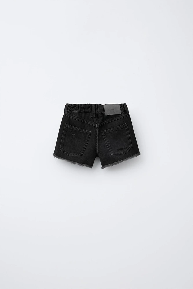 BERMUDA EN JEAN DÉCHIRÉ