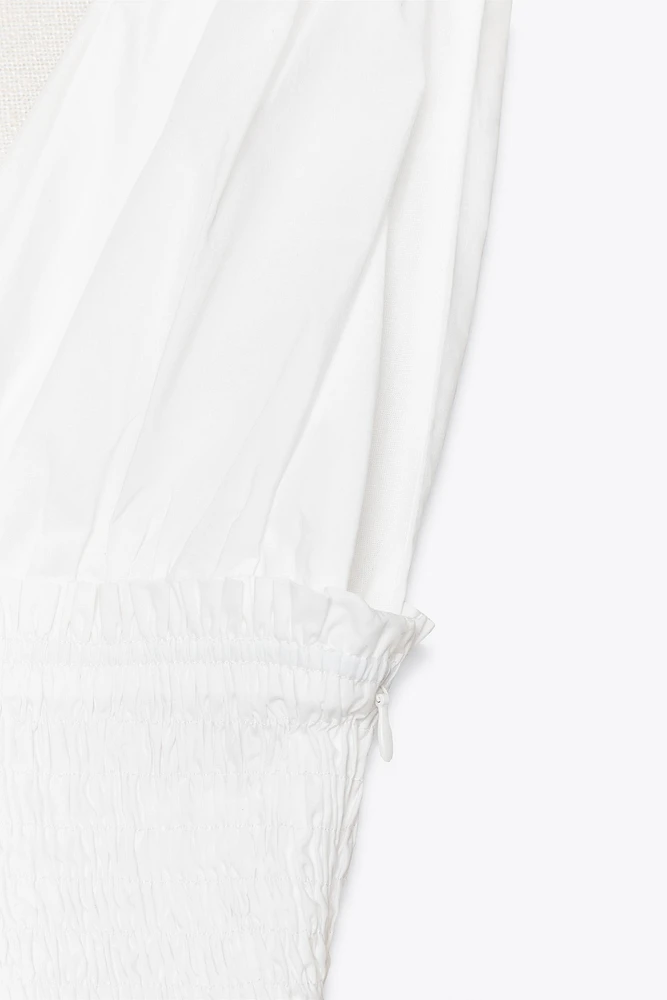 ROBE EN POPELINE À NŒUDS