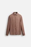 STRIPED FLOWY SHIRT