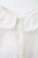 BLOUSE ET CULOTTE BRODÉES À NŒUDS