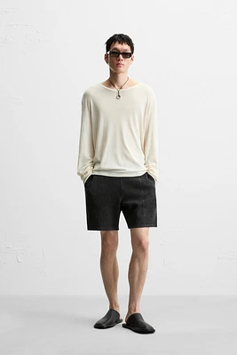BERMUDA RELAXED FIT EN MAILLE