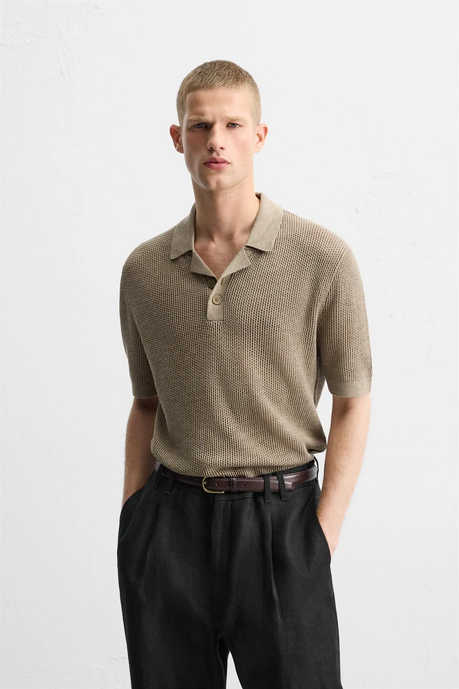 POLO EN MAILLE STRUCTURÉE