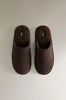 COZY LEATHER SLIPPERS