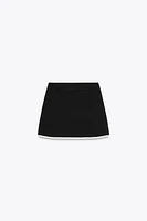 CONTRAST TRIM MINI SKIRT