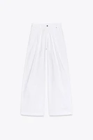 Z1975 MID RISE WIDE LEG PLEATED JEANS