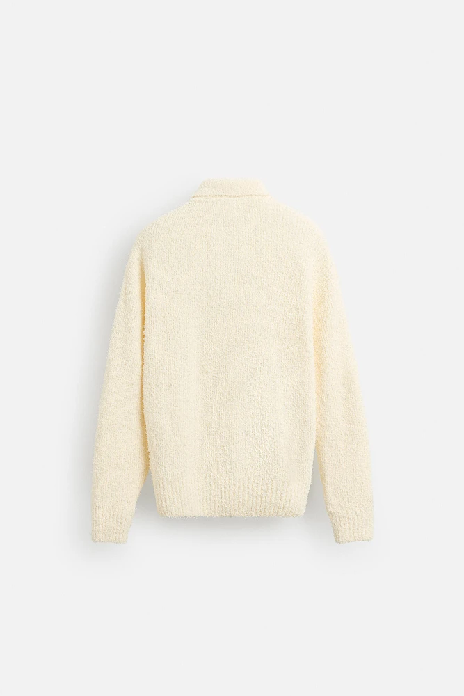 CARDIGAN À TEXTURE SERVIETTE