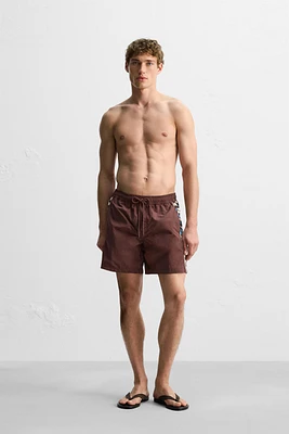 MAILLOT DE BAIN LONG BANDE CONTRASTE