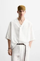 100% LINEN OVERSHIRT