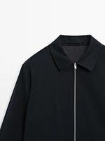 Veste à fermeture Éclair en coton mélangé