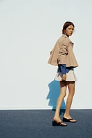 SHORT CAPE TRENCH COAT