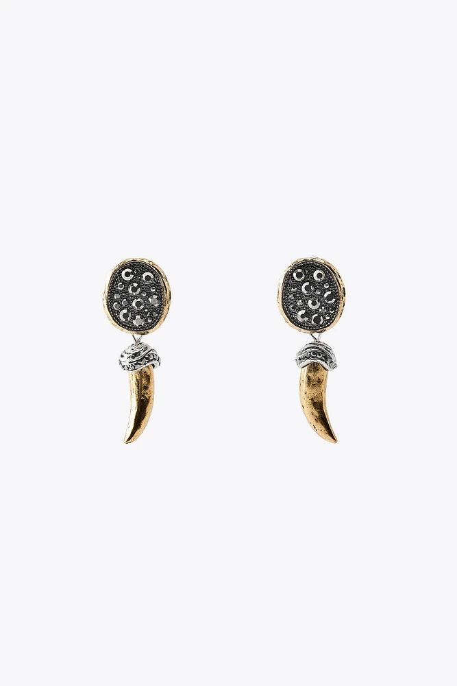 SPARKLY HORN EARRINGS