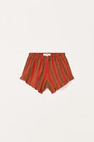STRIPED RUFFLED SHORTS LIMITED EDITION