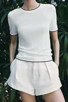 TRIM KNIT TOP