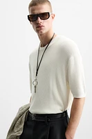 TEXTURED KNIT T-SHIRT