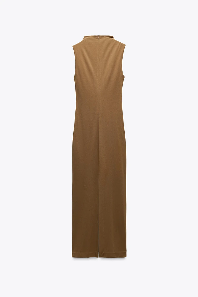 DRAPED MIDI DRESS